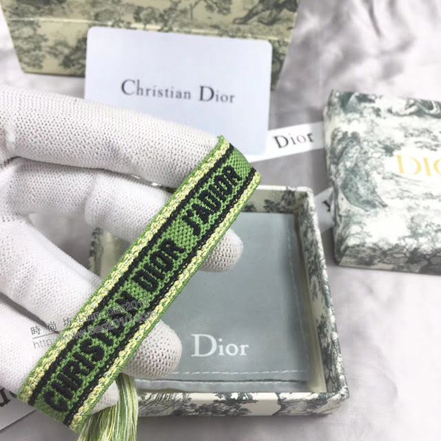 Dior飾品 迪奧經典熱銷款刺繡針織手環 迪奧DIOR編織伸縮流蘇手繩  zgd1227